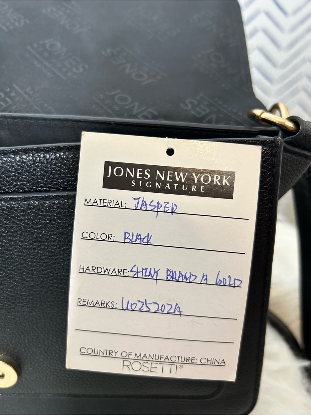 NWT Jones New York Black Leather Crossbody Shoulder Pocketbook - Picture 4 of 9